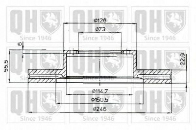 QUINTON HAZELL bdc3687 -  Тормозной диск